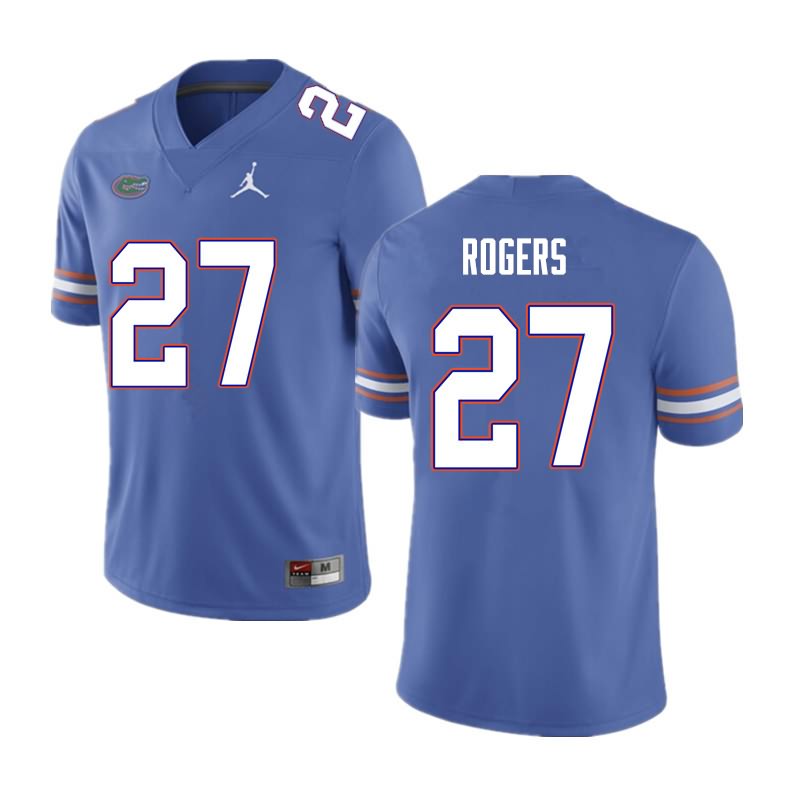 NCAA Florida Gators Jahari Rogers Men's #27 Nike Blue Stitched Authentic College Football Jersey TJE3864WN